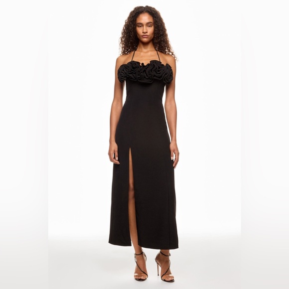 The Wolf Gang Dresses & Skirts - The Wolf Gang Rosa strapless Black Maxi Ruffle Dress M‎